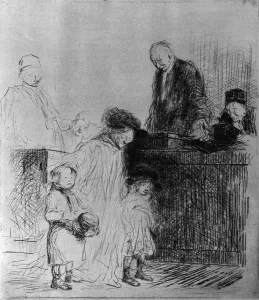 Jean Louis Prints: The Exit of the Audience, 1925. Artist: Jean Louis Forain