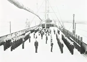 Cadet Prints: The Exmouth training ship, River Thames, London, 1937