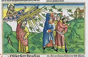 Punishment Prints: Exodus 10: 1-20: the plague of the locusts, one of The Seven Plagues of Egypt. Artist