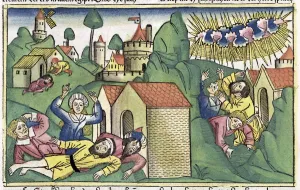 Exodus 11: 1-10: the death of the firstborn sons, one of The Seven Plagues of Egypt
