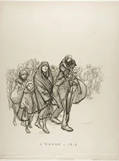 Evacuee Prints: Exodus -1915, 1915. Creator: Theophile Alexandre Steinlen