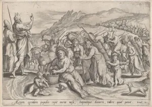 Cleve Marten Van Prints: The Exodus from Egypt, c. 1585. Creator: Johann Sadeler I