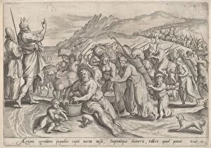 Sadeler Jan Gallery: The Exodus from Egypt, c.1585. Creator: Johann Sadeler I