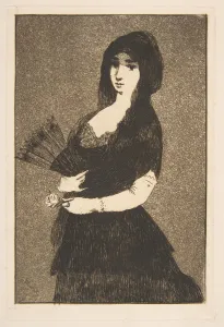 Metropolitan Mus Prints: Exotic Flower, 1868. Creator: Edouard Manet
