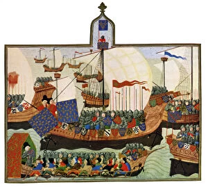 Rower Gallery: The Expedition of the French and Genoese to Barbary, 15th Century.Artist