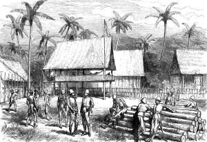 Logs Prints: The Expedition against the Malays of Perak: officers quarters
