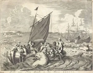 Etching And Engraving Prints: Expedition to Novaya Zemlya; Walrus hunt in Magdalenefjorden (Norway)