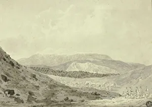 Icelandic Prints: Expedition Party in Icelandic Landscape, 1772. Creator: John Cleveley the Younger