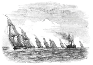 Brig Prints: The Experimental Brig Squadron, 1844. Creator: Unknown