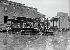 River Potomac Prints: Experimental Tandem Biplane On Potomac Embodying Langley Principles