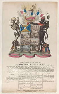 Bonaparte Napoleon Gallery: Explanation of the Arms of Napoleon Bonaparte, April 1814. April 1814