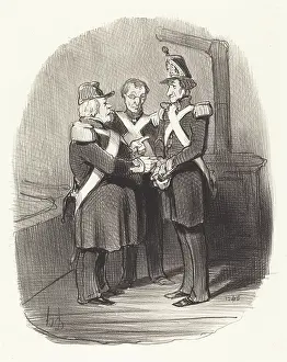 Voluntary Prints: Expliquez-moi donc, monsieur Badoulard... 1851. Creator: Honore Daumier