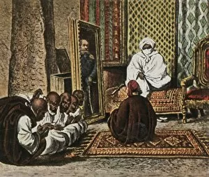 Visit Collection: The explorer Nachtigal with Sheik Omar of Bornu, 5 June 1870, (1936). Creator: Unknown