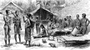 Vietnam Prints: An Exploring Expedition in Unknown Tonquin; A Native Village Scene, 1890. Creator: Unknown