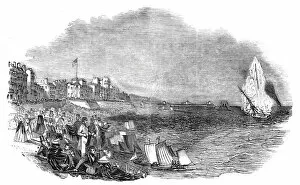 Brighton East Sussex England Gallery: Explosion of a brig, by Captain Warner, off Brighton, 1844. Creator: Unknown