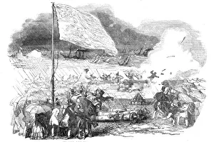 Portsmouth Prints: Explosion at the Kings Bastion, Portsmouth, on Monday last, October 1844