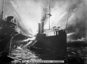 Explosion on the SS Maine, 1898, (c1910) Explosion on the SS Maine, 1898, (c1910)
