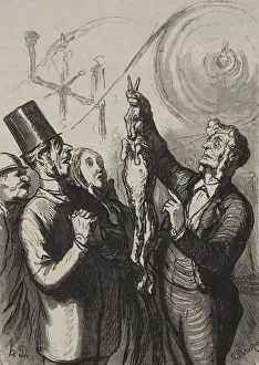 Honoredaumier French Prints: Exposition universelle: dans dix minutes vour aurez une gibelotte et un chapeau. Creator