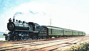 Transports Prints: Express The Empire State Express, English postcard 1910s