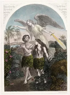 Banish Gallery: Expulsion of Adam and Eve from the Garden of Eden, c1860
