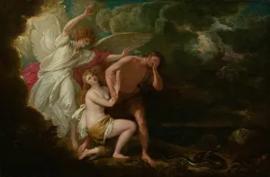 The Expulsion of Adam and Eve from Paradise, 1791, retouched 1803. Creator: Benjamin West