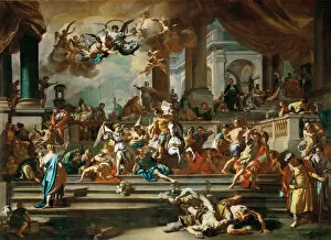 Expulsion Collection: The Expulsion of Heliodorus from the Temple. Artist: Solimena, Francesco (1657-1747)