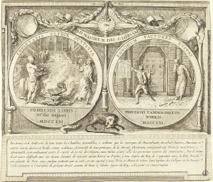 Expulsion Prints: Expulsion of the Jesuits (Expulsion des Jesuites), 1761. Creator: Gabriel de Saint-Aubin