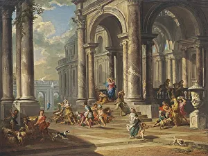 Expulsion Prints: The Expulsion of the Money-changers from the Temple, 1724. Creator: Giovanni Paolo Panini