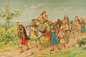 Expulsion of the Moriscos from Spain by order of King Philip III in 1609 (1890). Creator: Juan Alaminos