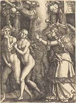 Expulsion Prints: Expulsion from Paradise, 1540. Creator: Heinrich Aldegrever