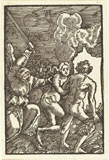 Expulsion Prints: Expulsion from Paradise, c. 1513. Creator: Albrecht Altdorfer