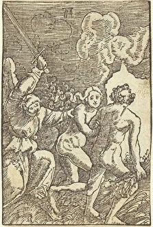 Expulsion Prints: Expulsion from Paradise, c. 1513. Creator: Albrecht Altdorfer
