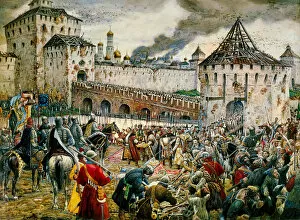 Sigismund Iii Vasa Gallery: The expulsion of Polish invaders from the Moscow Kremlin, 1612 (late 19th or early 20th century)