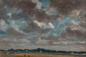 Constable John Prints: Extensive Landscape with Grey Clouds, ca. 1821. Creator: John Constable