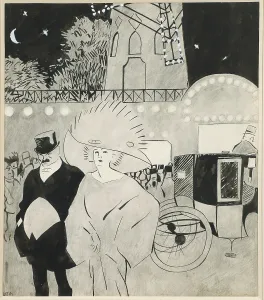 Mill Prints: Exterieur du Moulin Rouge, 1908. Creator: Gris, Juan (1887-1927)