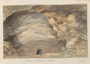 Tiny Prints: Exterior of cave Santa Maria Capella, 1778. Creator: Louis Ducros