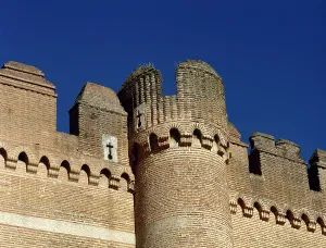 Exterior, Coca Castle, Coca, Segovia, Spain, 15th century (2003). Creator: LTL