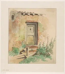 Front Door Prints: Exterior door of a farmhouse, 1837-1903. Creator: Jan Striening