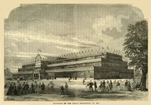 Iron Prints: Exterior of the Great Exhibition of 1851, (c1876). Creator: Unknown