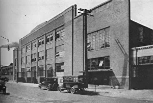Detroit Prints: Exterior of kiln and mill building