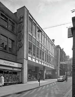 Barnsley Prints: Exterior of the newly refurbished Co-op in Barnsley, 1961. Artist: Michael Walters