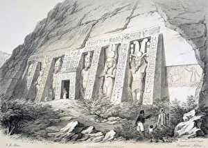 Exterior of the North Temple, Ebsamboul, Nubia, c1850. Artist: Augustus Butler