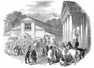 Shrewsbury Collection: Exterior of the Pavilion, Royal Agricultural Societys Show, Shrewsbury, 1845