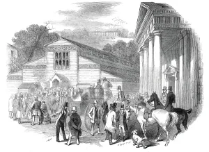 Shropshire Prints: Exterior of the Pavilion, Royal Agricultural Societys Show, Shrewsbury, 1845