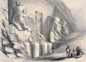 Blank Prints: Exterior of the South Temple, Ebsamboul, Nubia, c1850. Artist: Augustus Butler