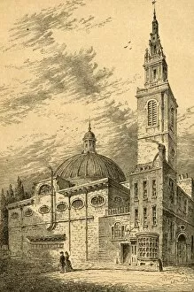 Exterior of St. Stephens, Walbrook, in 1700, (1897). Creator: Unknown