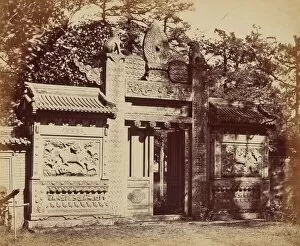 Beato Felix Gallery: Exterior of the Tomb Depot Near Pekin, October 1860, 1860. Creator: Felice Beato
