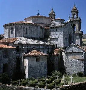 Santa Maria Prints: Exterior view of the church of the monastery of Santa Maria de Osera (Orense)