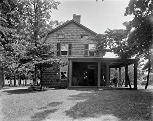 Rocking Chair Prints: Exterior view of house, end view, Mrs