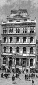 Investment Prints: Exterior view of the New York Stock Exchange, 1885